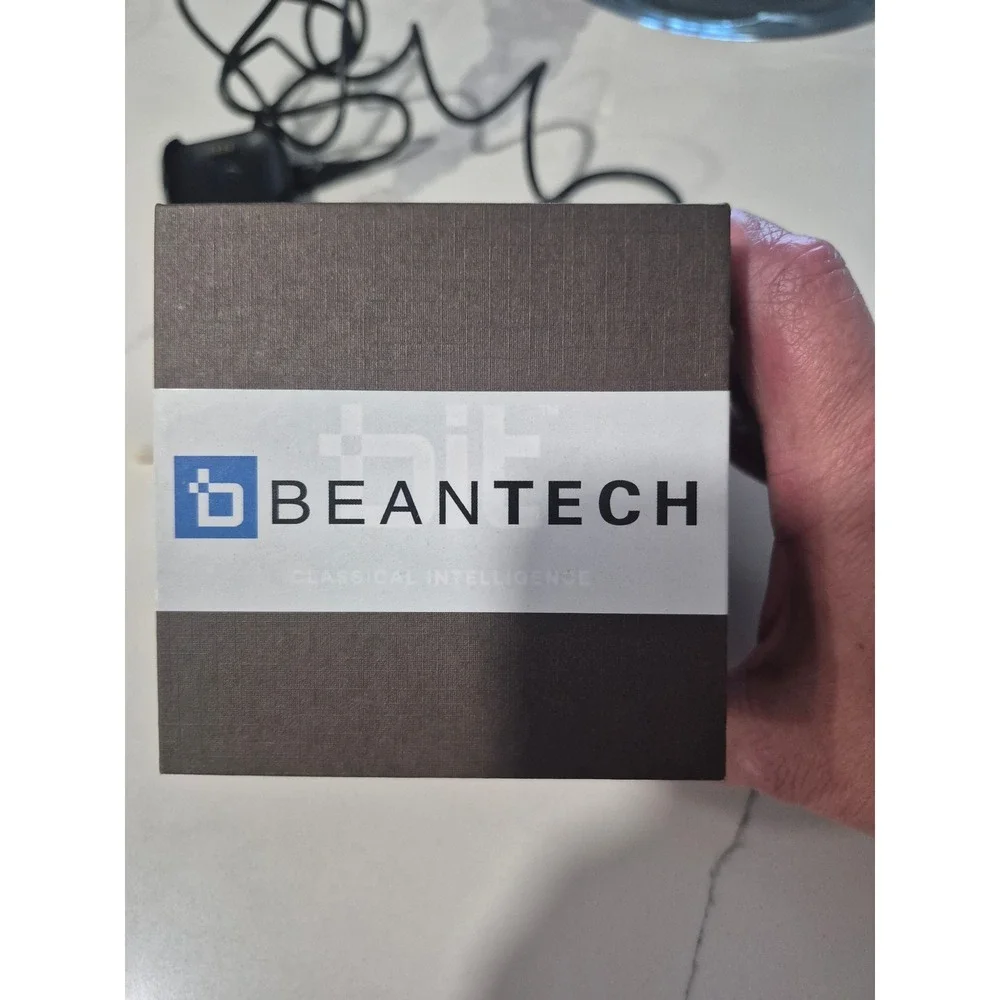 Beantech BIT S1 Smart Watch Black Leather Strap‎ Silver Case Bluetooth i